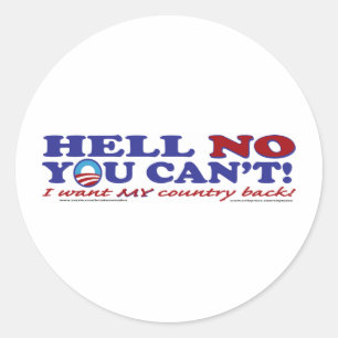 Adesivo Redondo Inferno-Não-com-Logo-de-Obama