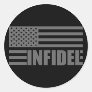 Adesivo Redondo Infidel Americano
