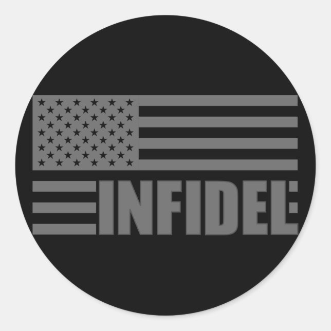 Adesivo Redondo Infidel Americano (Frente)