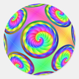 Adesivo Redondo Infinita Rainbow Spirals Sticker