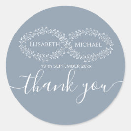 Adesivo Redondo Infinity posty botânico romântico elegante