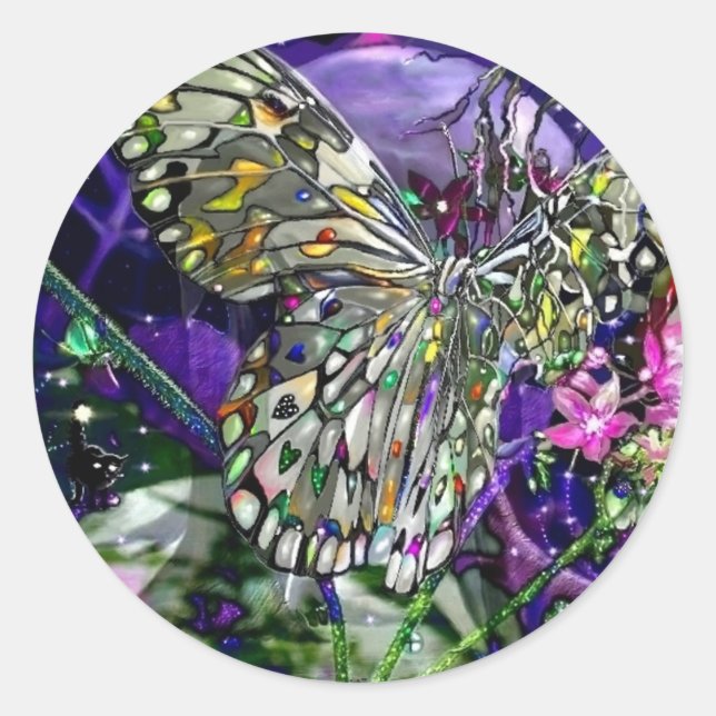 Adesivo Redondo Influência da Lua (Frente)