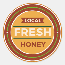Adesivo Redondo Informações locais sobre mel fresco