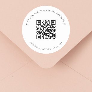 ADESIVO CHARADA INTERROGAÇÃO QR CODE 10x8,5 CM - BRANCO E LARANJA 