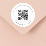 Adesivo Redondo Informações sobre detalhes do código QR do site de<br><div class="desc">Adicione sua url para seu site de casamento. Para obter informações,  detalhes,  rsvp online.</div>