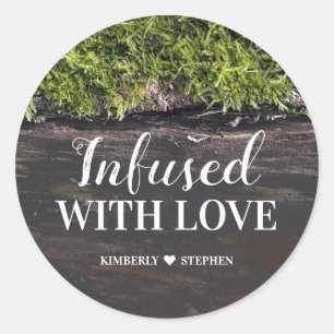 Adesivo Redondo Infundido com o casamento do amor