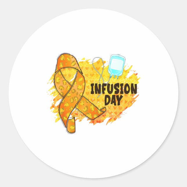 Adesivo Redondo Infusion Day Multiple Sclerosis Awareness Orange R (Frente)