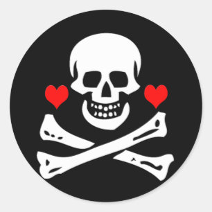 Adesivo Redondo Inglaterra-Corações de Edward