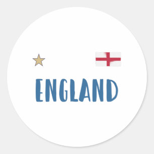 Adesivo Redondo Inglaterra Fan Shirt English Flag
