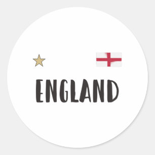 Adesivo Redondo Inglaterra Fan Shirt English Flag