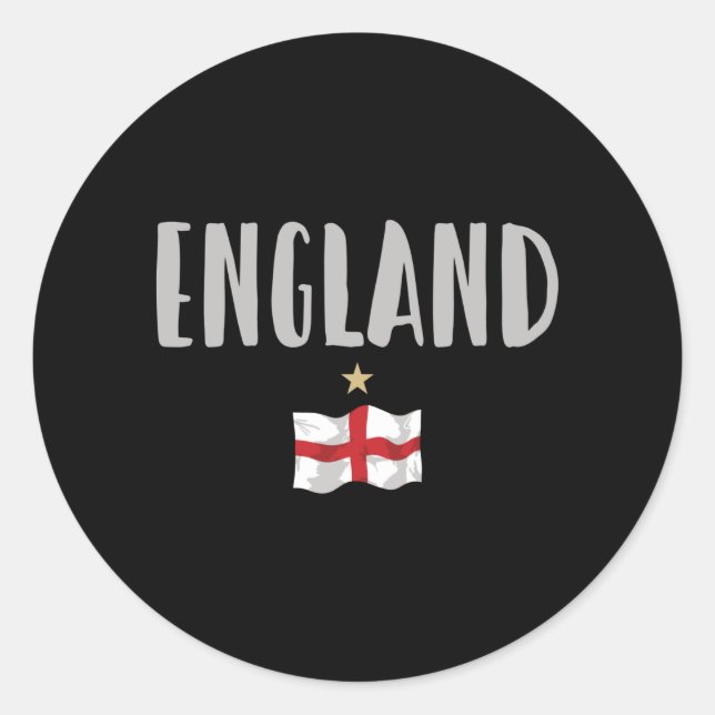 Adesivo Redondo Inglaterra Fan Shirt English Flag (Frente)