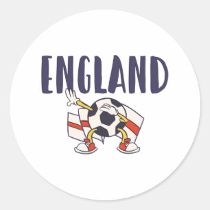 Adesivo Redondo Inglaterra Fan Shirt English Flag
