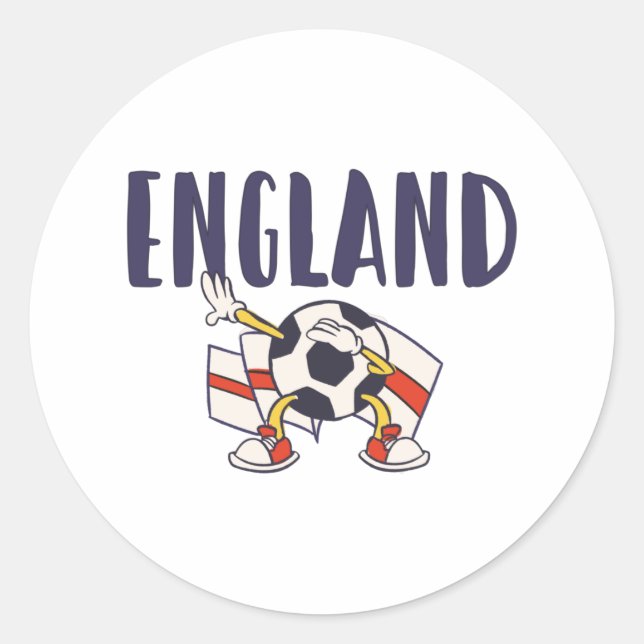 Adesivo Redondo Inglaterra Fan Shirt English Flag (Frente)
