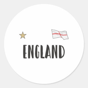 Adesivo Redondo Inglaterra Fan Shirt English Flag