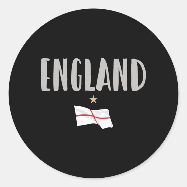 Adesivo Redondo Inglaterra Fan Shirt English Flag (Frente)