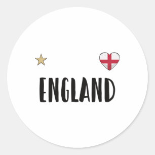 Adesivo Redondo Inglaterra Fan Shirt English Flag