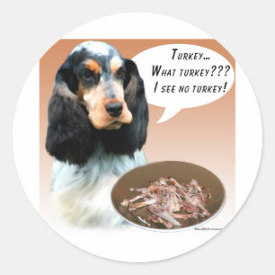 Adesivo Redondo Inglês Cocker Spaniel Turquia