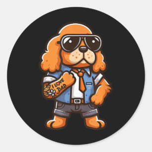 Adesivo Redondo Inglês Er Spaniel Eu Adoro Tatuagem De Cachorro En
