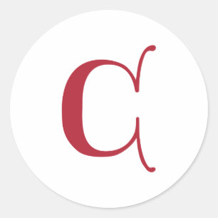 Adesivo Redondo Inglês Gótico - Letra C