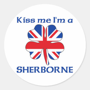Adesivo Redondo Ingleses personalizados beijam-me que eu sou