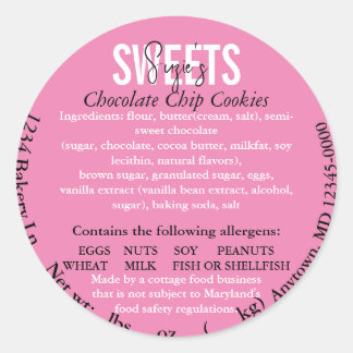 Adesivo Redondo Ingrediente atualizado da Lei de Algodão do Estado