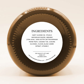 Adesivo Redondo Ingredientes