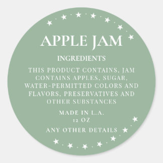 Adesivo Redondo Ingredientes Ingredientes para pequenas empresas