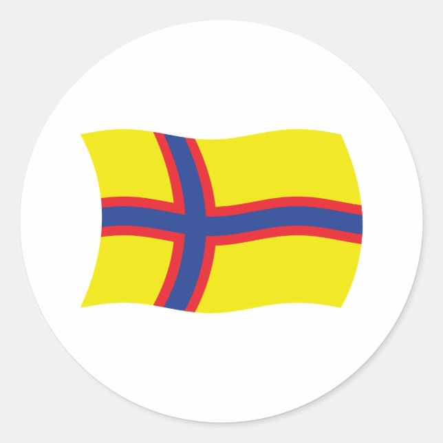 Adesivo Redondo Ingrian Finns Flag Sticker (Frente)