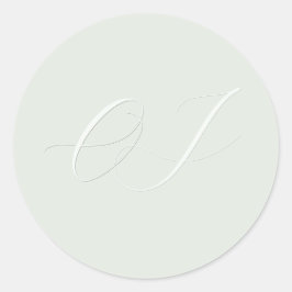 Adesivo Redondo Iniciais do noivo legante Faux gravou casamento