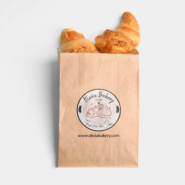 Adesivo Redondo Inicialização inicial personalizada de empresas de (Criador carregado)