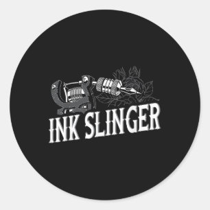 Adesivo Redondo Ink Slinger - Tatuador