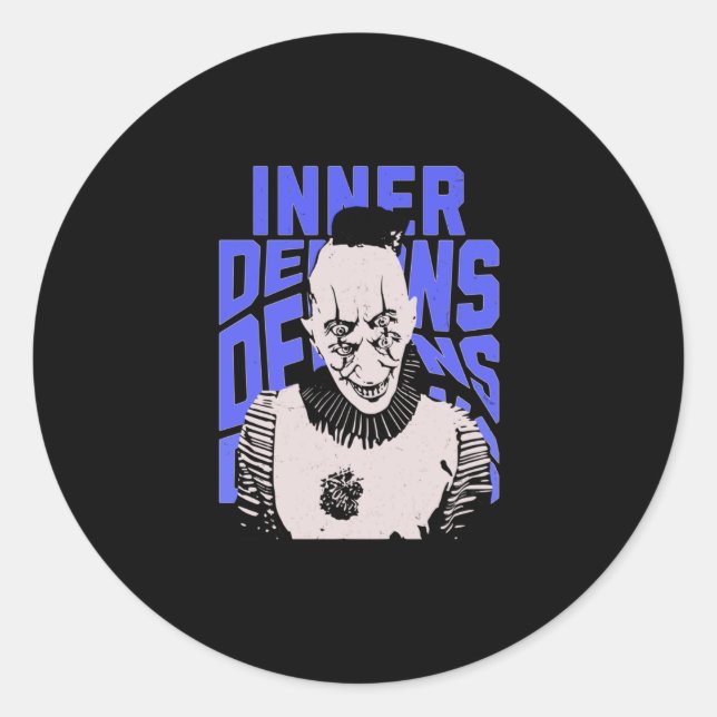 Adesivo Redondo Inner Demons Sticker (Frente)