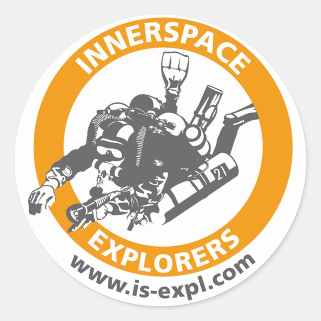 Adesivo Redondo InnerSpace Explorers autocolante (Frente)