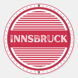 Adesivo Redondo Innsbruck City Pride Emblem – Austrian Identity