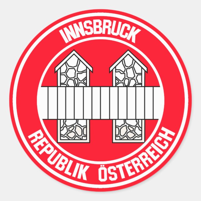 Adesivo Redondo Innsbruck Round Emblem (Frente)