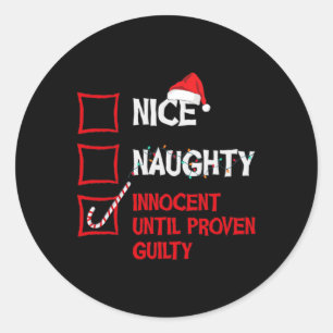 Adesivo Redondo Inocente Inocente Até Que O Natal Seja Comprovado