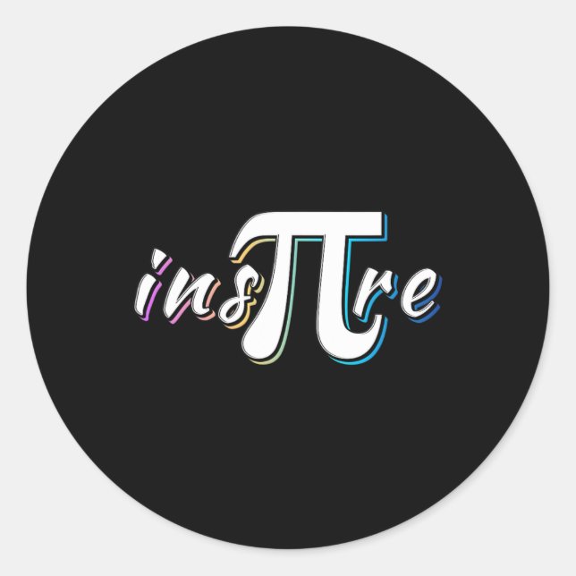 Adesivo Redondo Ins-pi-re - Professores de Matemática dos Amantes  (Frente)