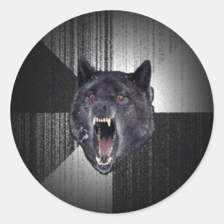 Adesivo Redondo Insanity Wolf Stickers