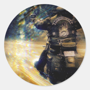 Adesivo Redondo Insecto da motocicleta