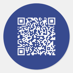 Adesivo Redondo Inserir URL Gerado Instantaneamente Código QR   Az