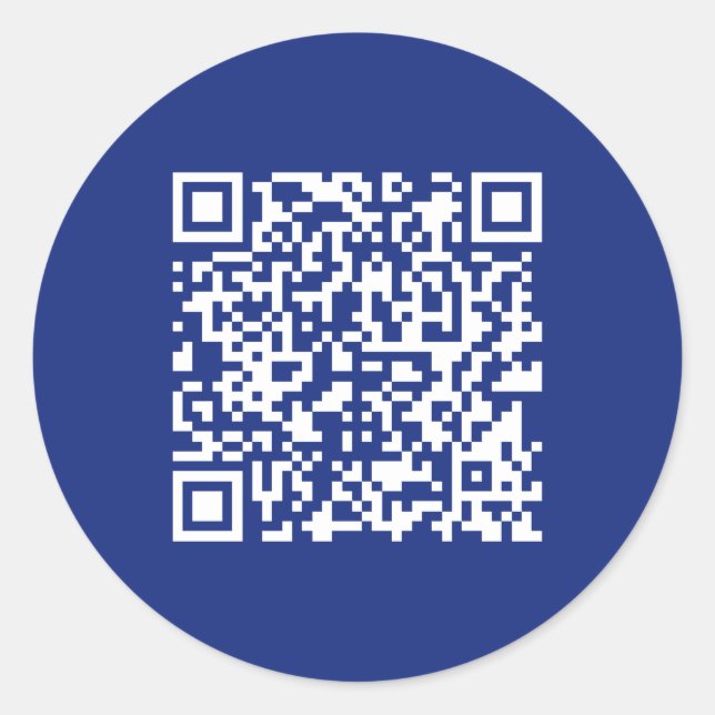 Adesivo Redondo Inserir URL Gerado Instantaneamente Código QR | Az (Frente)