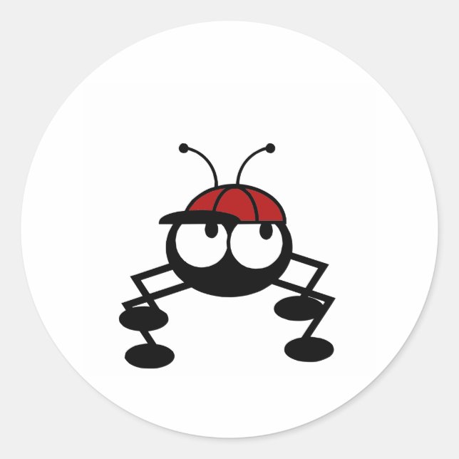 Adesivo Redondo Inseto de beisebol (Frente)