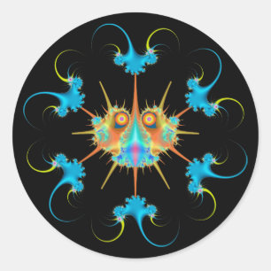 Adesivo Redondo Inseto e antivírus Caulimo