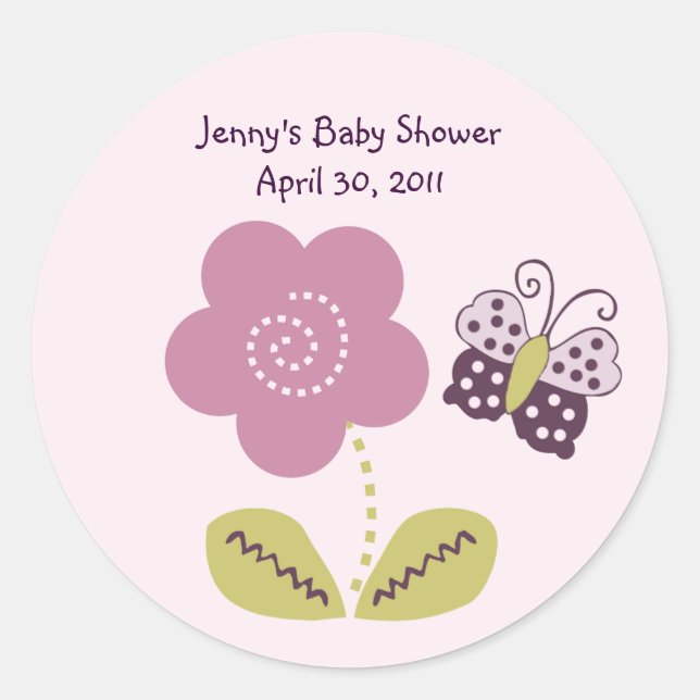 Adesivo Redondo Inseto Luv/Ladybug/Butterfly2 Sticker/Label/Seal (Frente)