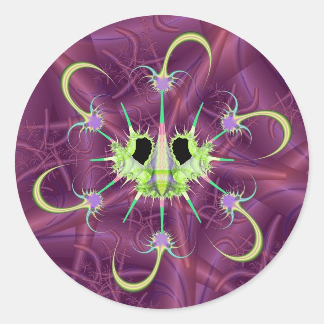 Adesivo Redondo Inseto Orungo e Anti-Virus Sticker (Frente)