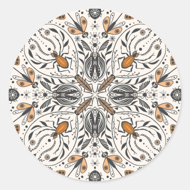 Adesivo Redondo Insetos (Frente)
