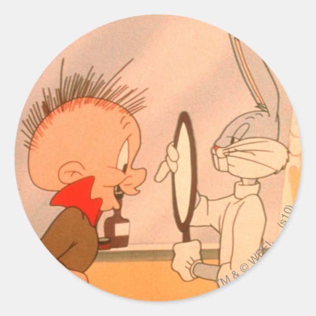 Adesivo Redondo INSETOS BUNNY™ e ELMER FUDD™ 2 (Frente)