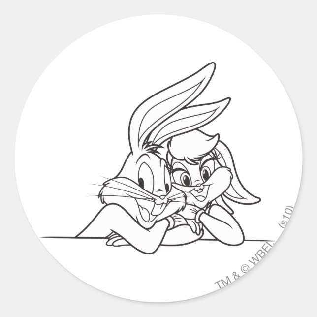 Adesivo Redondo INSETOS BUNNY™ e Lola Bunny 3 (Frente)