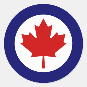 Adesivo Redondo Insígnia Canadense