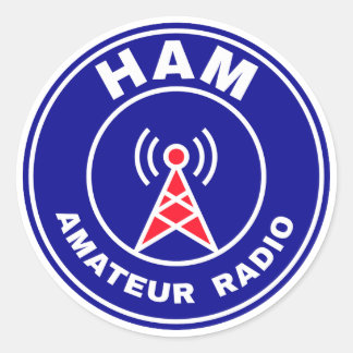 Adesivo Redondo Insígnia de Antena de Operador de Rádio Amador HAM